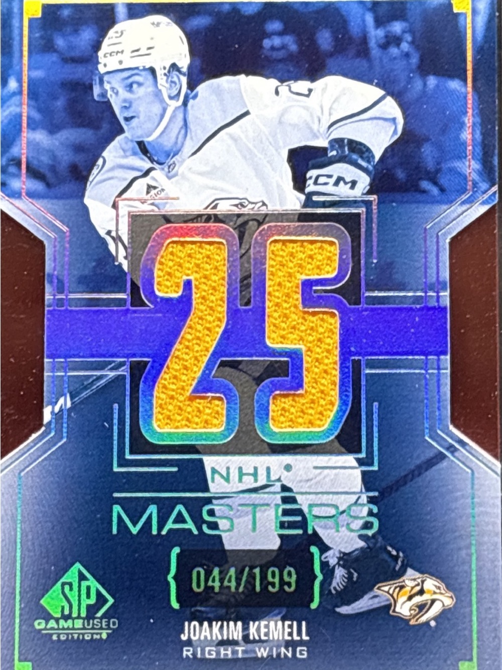 Upper Deck Joakim Kemell NHL Masters #25 Trading Card Memorabilia LE 44/199